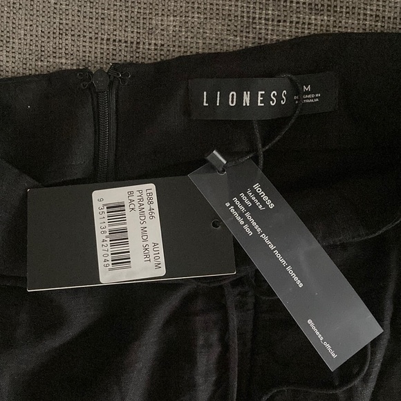 NWT Lioness Linen Ruched Front Midi Skirt M 6 - Picture 4 of 7